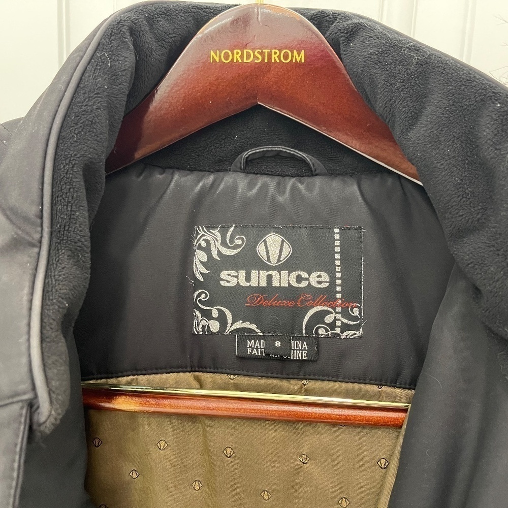 SUNICE / Winter Fur Hooded Jacket (deluxe Collection) Black Size 8 - Picture 5 of 9